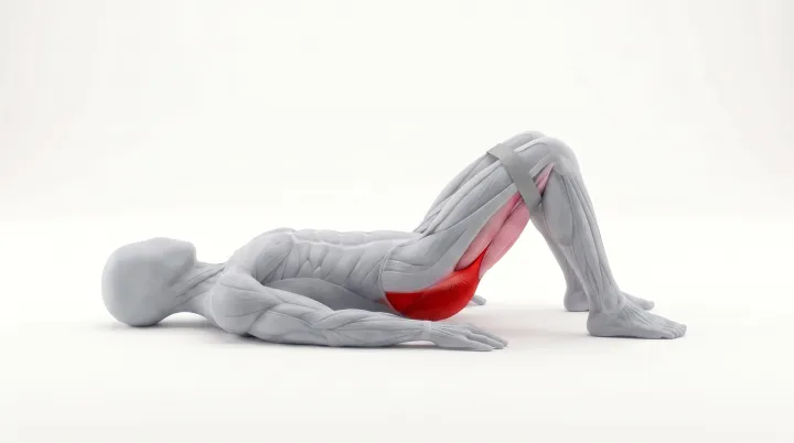 Band Glute Bridge, 3D demonstration