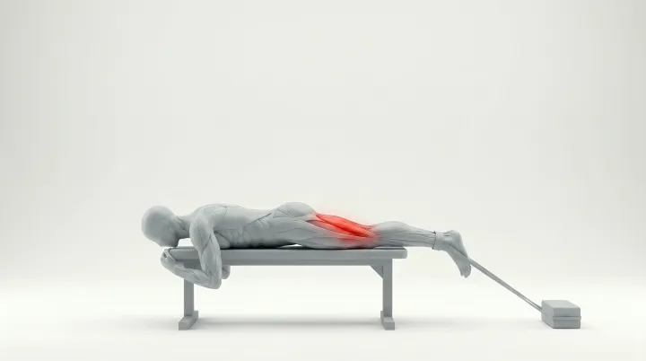 Band Leg Curl, 3D demonstration