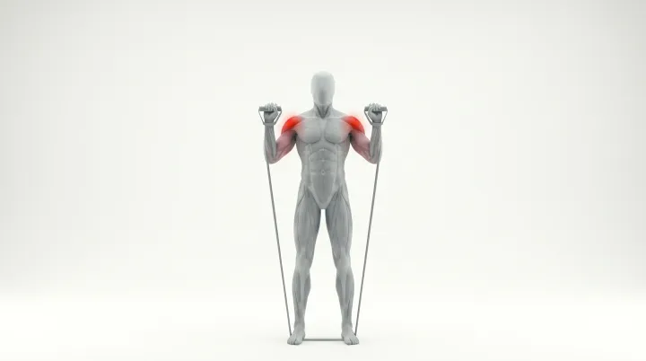 Band Overhead Press, 3D demonstration