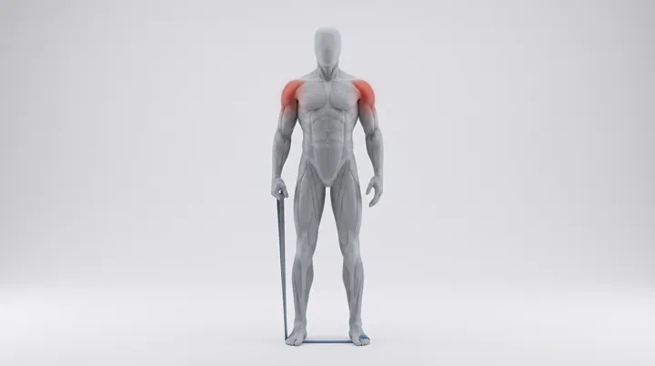 Band Single Arm Lateral Raise, 3D demonstration