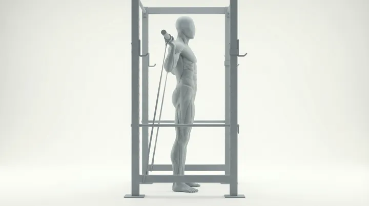 Barbell Banded Back Squat, 3D demonstration