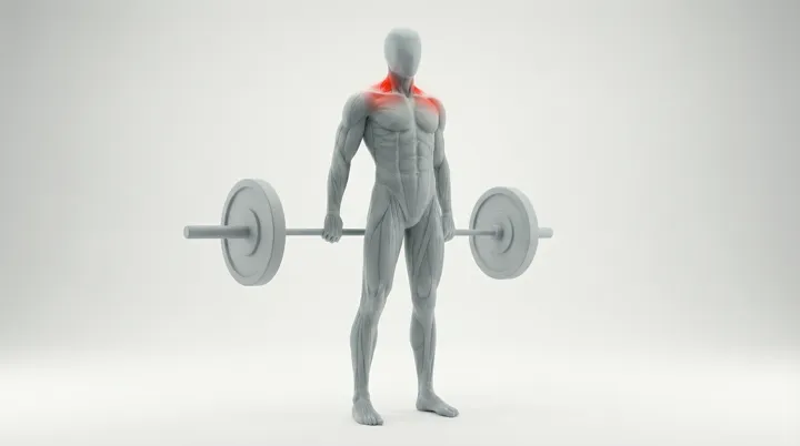 Barbell Behind The Back 30 Degree Shrug, 3D demonstration