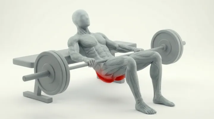 Barbell Hip Thrust, 3D demonstration