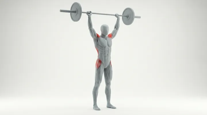 Barbell Muscle Snatch, 3D demonstration