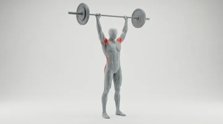 Barbell Power Snatch, 3D demonstration