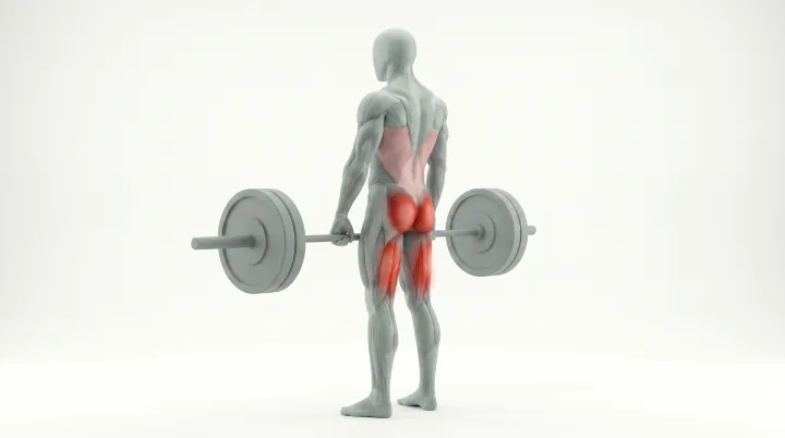 Barbell Romanian Deadlift, 3D demonstration