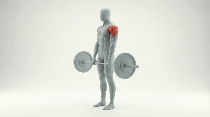 Barbell Upright Row, 3D demonstration