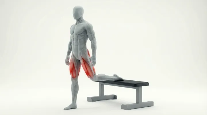 Bulgarian Split Squat, 3D demonstration