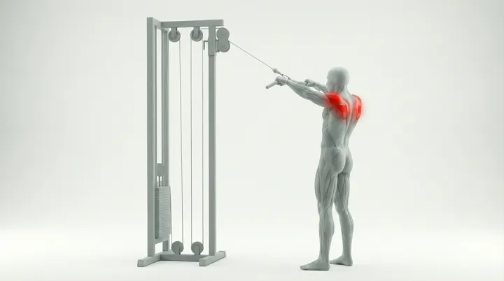 Cable Bar Face Pull, 3D demonstration