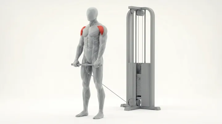 Cable Front Raise, 3D demonstration
