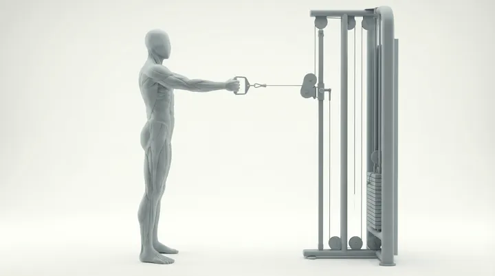 Cable Single Arm Underhand Grip Row, 3D demonstration