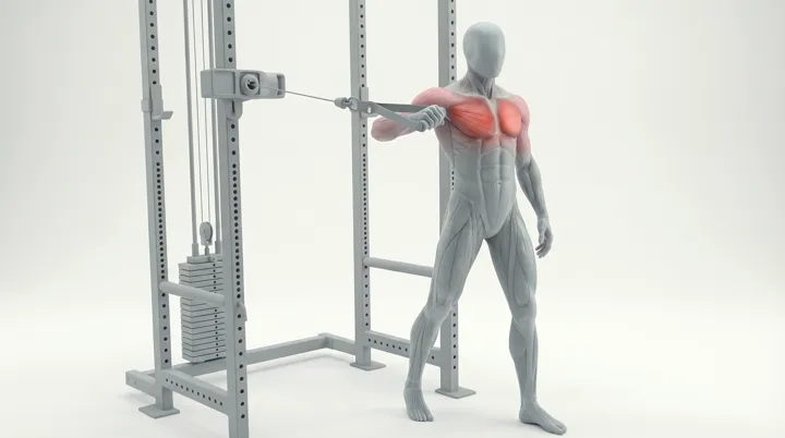 Cable Standing Single Arm Chest Press, 3D demonstration