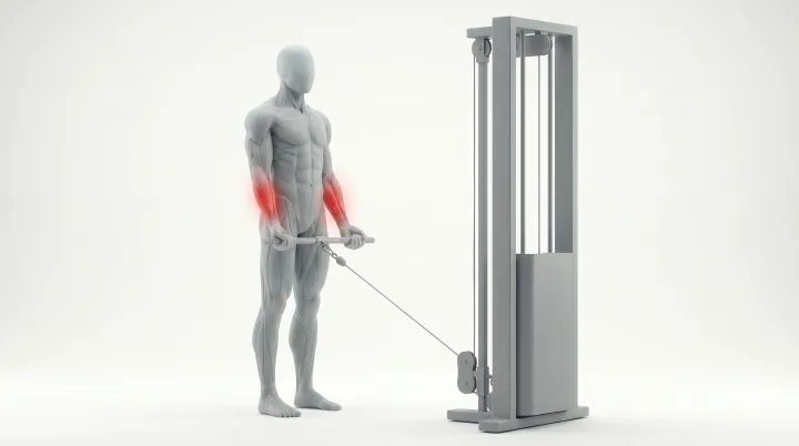 Cable Wrist Curl, 3D demonstration