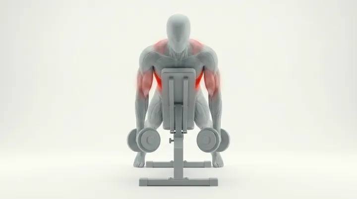 Chest-Supported Dumbbell Row, 3D demonstration