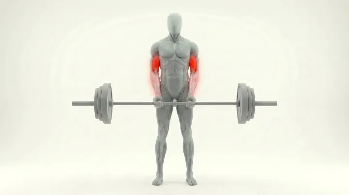 Close-Grip Barbell Curl, 3D demonstration