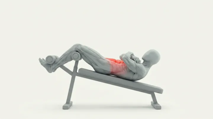 Decline Sit-Up, 3D demonstration