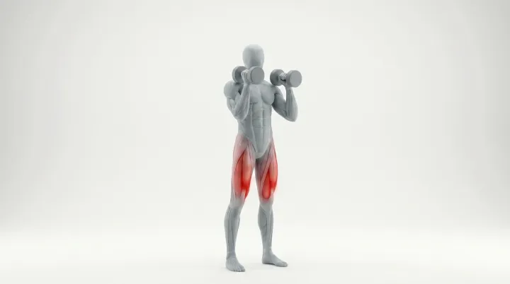 Dumbbell Front Squat, 3D demonstration