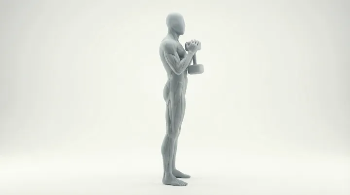 Dumbbell Goblet Forward Lunge, 3D demonstration