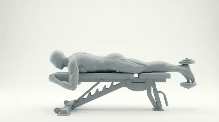 Dumbbell Leg Curl, 3D demonstration