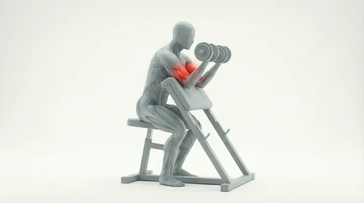 Dumbbell Preacher Curl, 3D demonstration