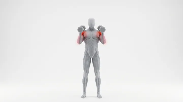 Dumbbell Push Press, 3D demonstration