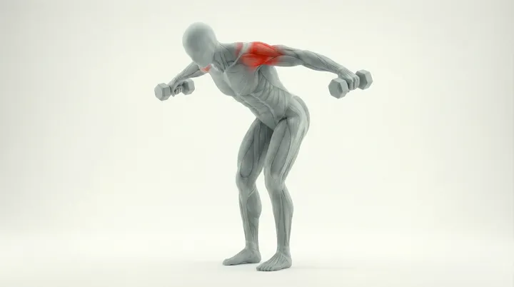 Dumbbell Rear Delt Fly, 3D demonstration