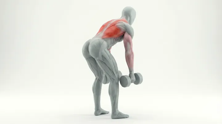 Dumbbell Row Bilateral, 3D demonstration