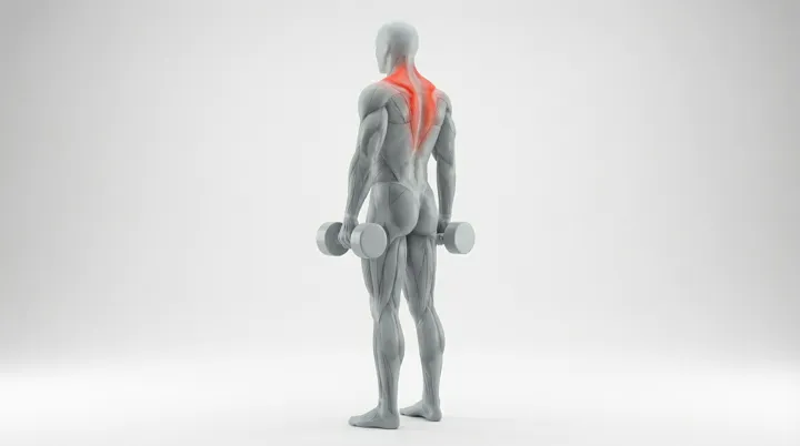 Dumbbell Shrug, 3D demonstration