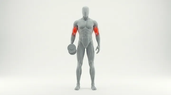 Dumbbell Standing Single Arm Hammer Curl, 3D demonstration