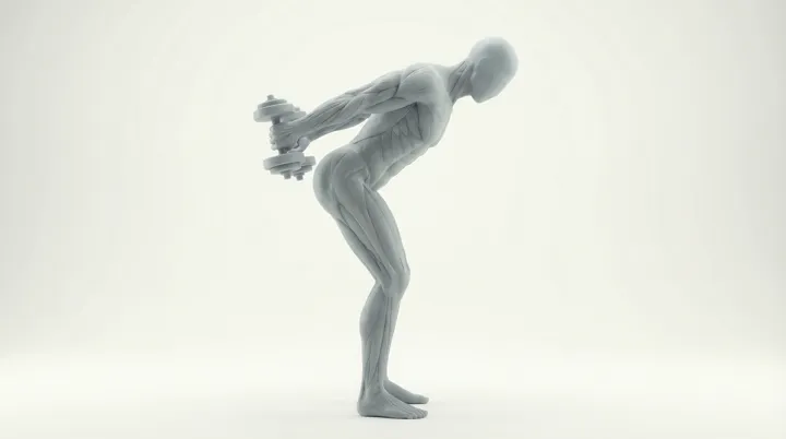 Dumbbell Tricep Kickback, 3D demonstration