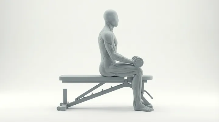 Dumbbell Wrist Curl, 3D demonstration