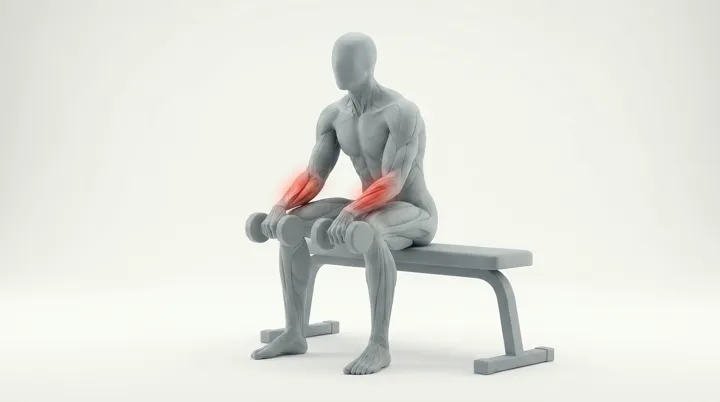 Dumbbell Wrist Extension, 3D demonstration