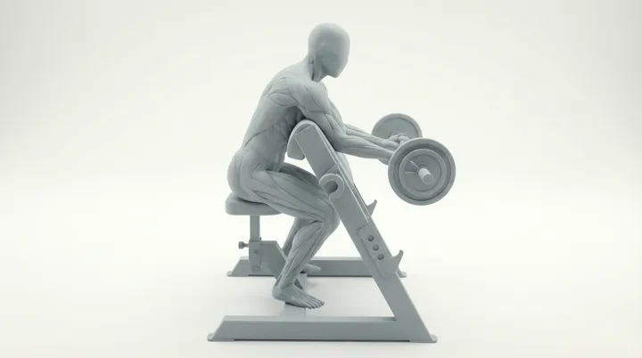 EZ Bar Preacher Curl, 3D demonstration