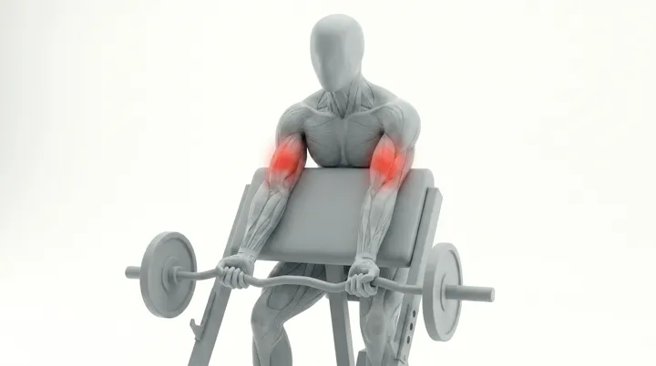 EZ Bar Reverse Preacher Curl, 3D demonstration