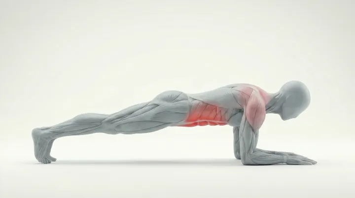 Front Plank on Elbows, 3D demonstration
