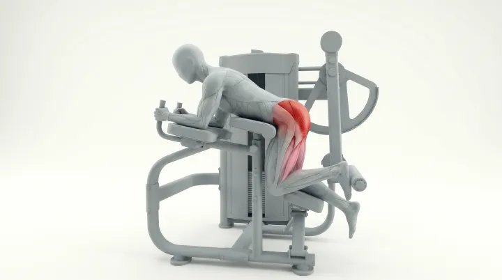 Glute Kickback Machine, 3D demonstration