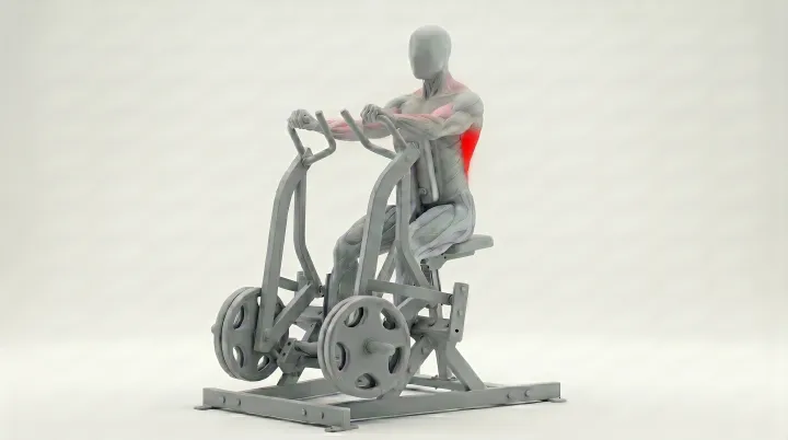 Hammer Strength Iso-Lateral Row, 3D demonstration