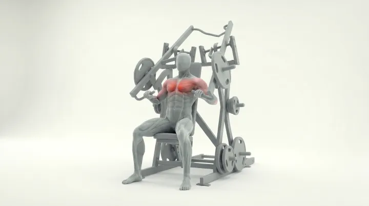 Incline Machine Chest Press, 3D demonstration