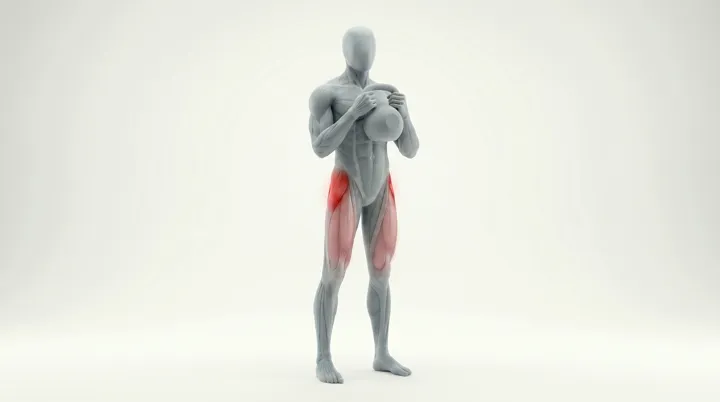 Kettlebell Alternating Curtsy Lunge, 3D demonstration