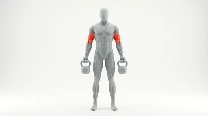 Kettlebell Curl, 3D demonstration