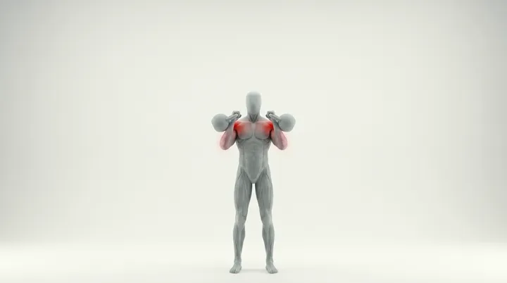 Kettlebell Push Press, 3D demonstration