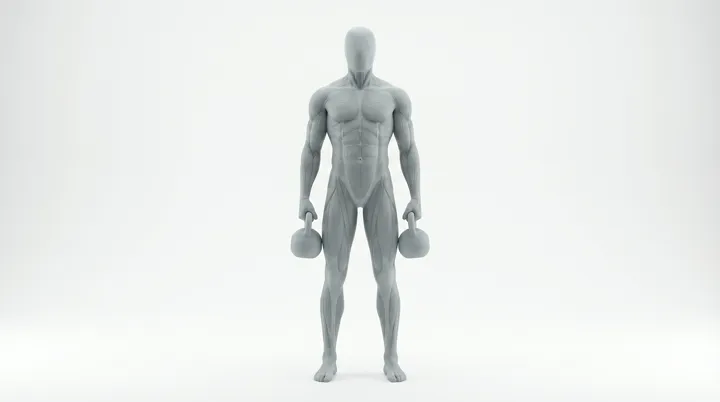 Kettlebell Shrug, 3D demonstration