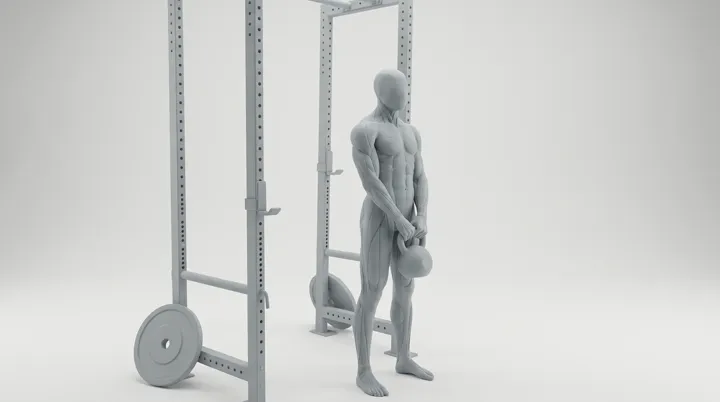 Kettlebell Spinal Jefferson Curl, 3D demonstration