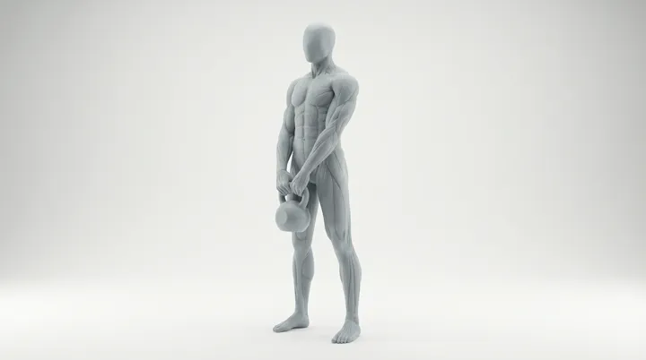 Kettlebell Swing, 3D demonstration