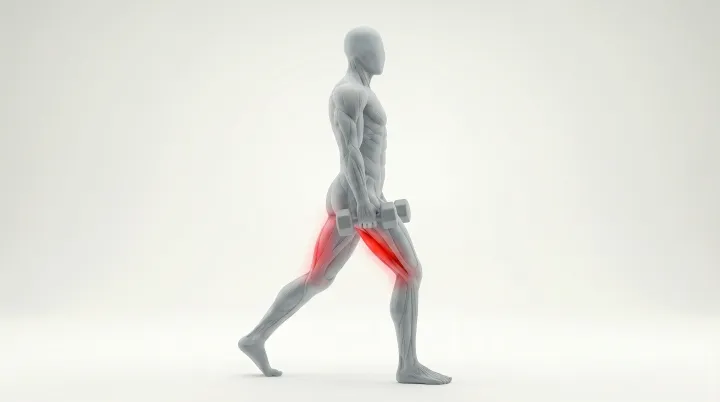 Kickstand Dumbbell Romanian Deadlift, 3D demonstration