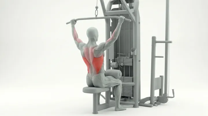 Lat Pulldown, 3D demonstration