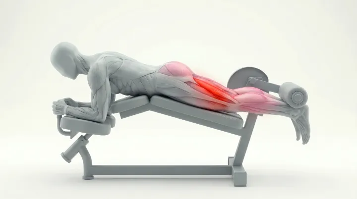 Lying Leg Curl, 3D demonstration