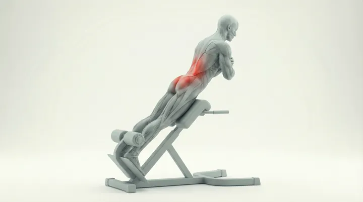 Machine 45 Degree Back Extension, 3D demonstration