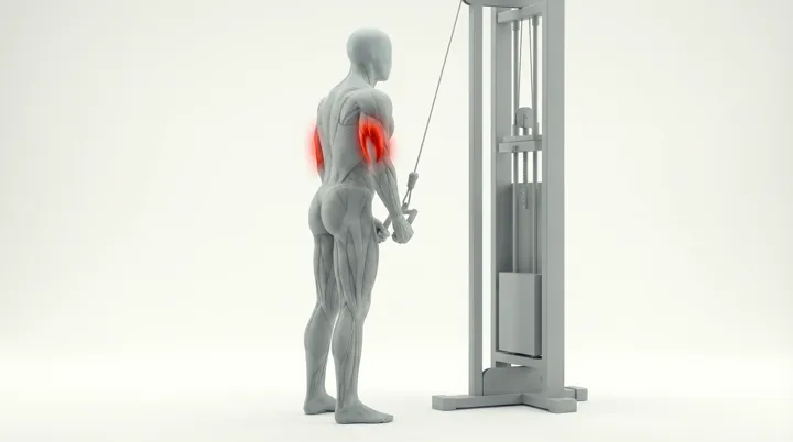 Machine Cable V Bar Push Downs, 3D demonstration