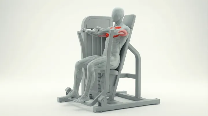 Machine Chest Press, 3D demonstration